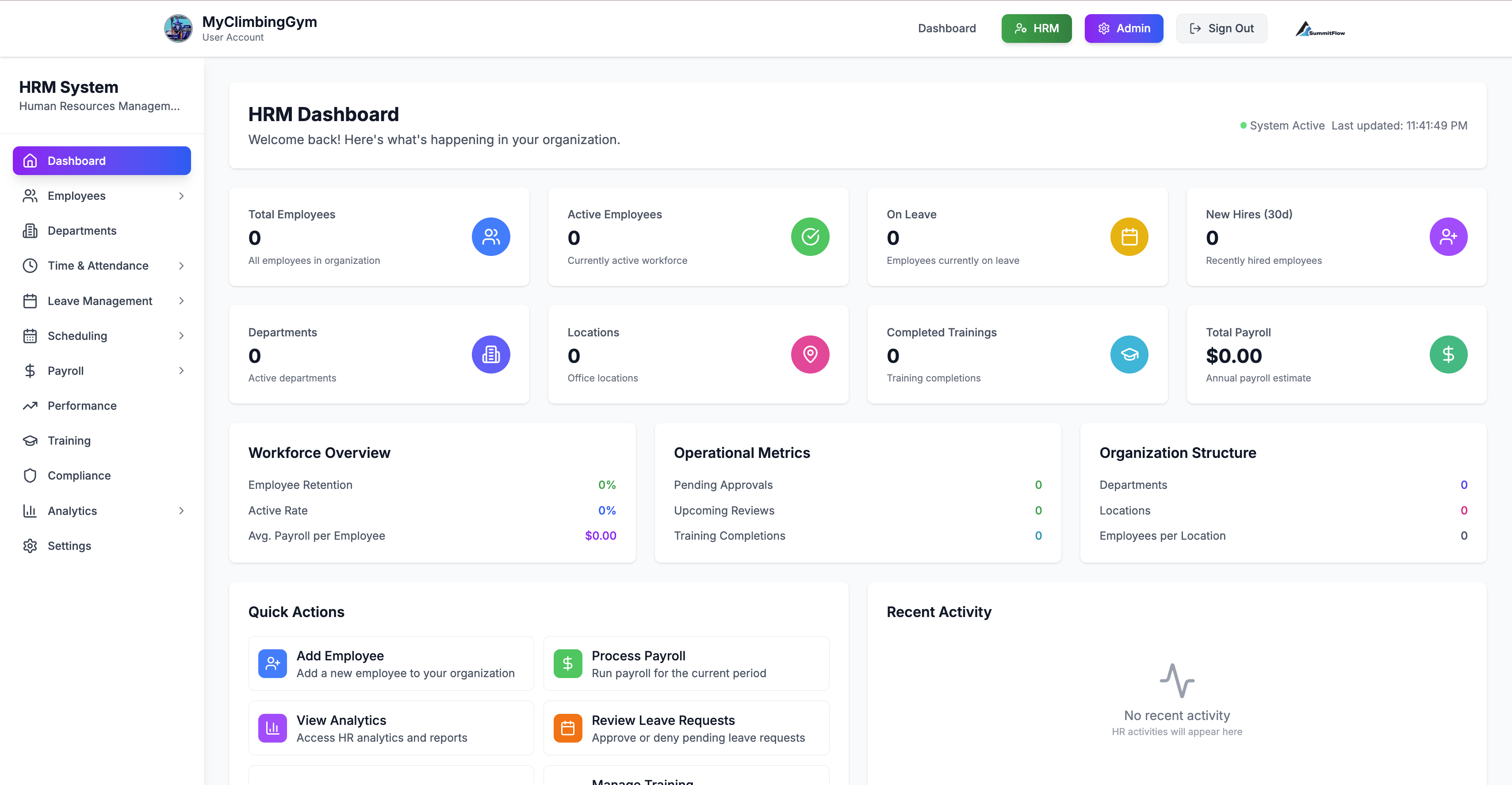 SummitFlow Dashboard Preview
